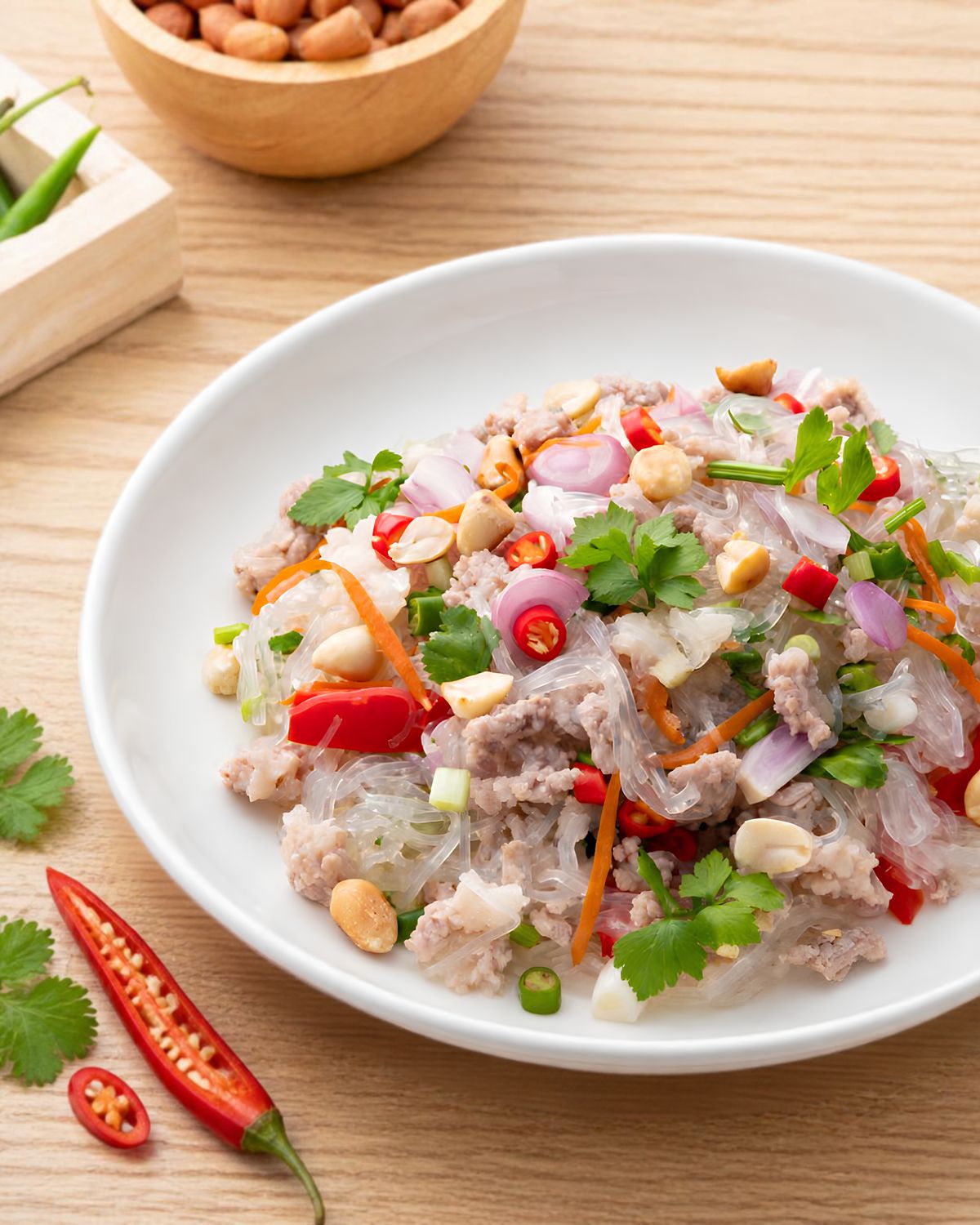 Chang Thai Kitchen の料理。ヤムウンセン(春雨のスパイシーサラダ)