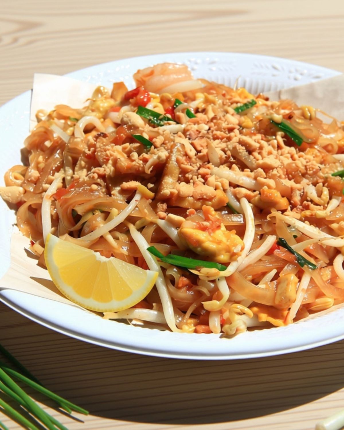 Chang Thai Kitchen の料理。パッタイ(タイ風炒め焼きそば)